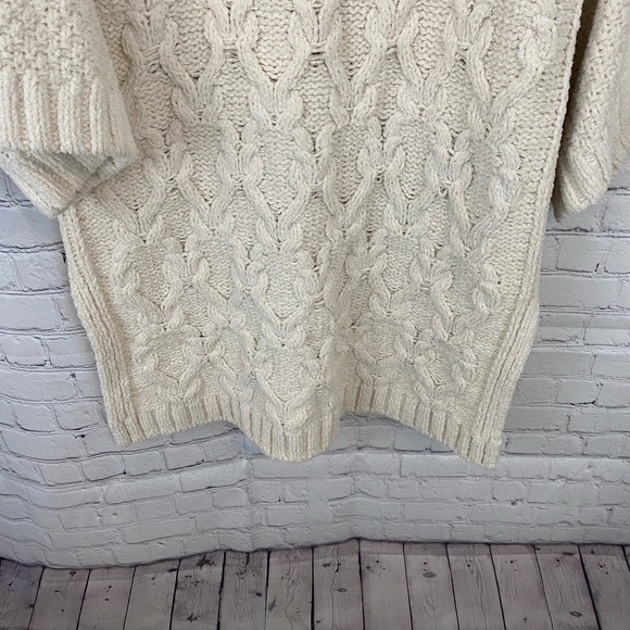 Anthro Moth xs/s oversized tunic sweater cableknit - Picture 8 of 10